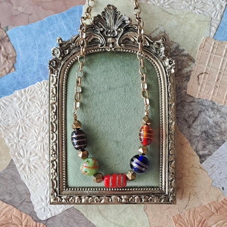 Bohem Gold Zincirli Kolye 