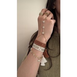 Gold yazılı cotton bileklik 