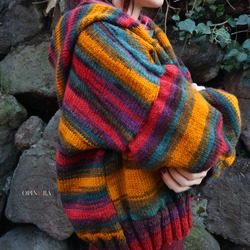 Balkabağı Hırkası / Cardigan of Pumpkin (Tek Düğme Pelerin / One Button Cloak)