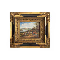 Vintage İmzalı Yağlıboya Tablo. Ahşap Çerçeveli 49x43cm Ölçüsünde.