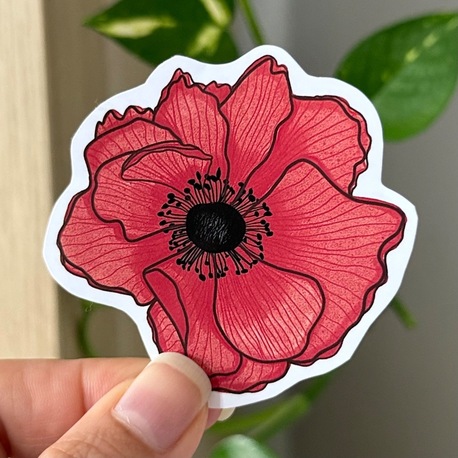 Kırmızı Gelincik Sticker