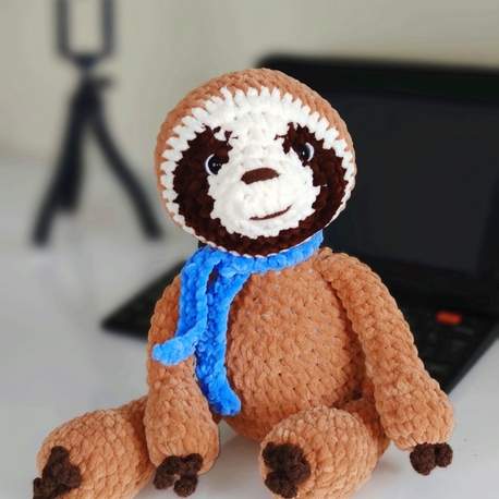 tembel hayvan amigurumi 