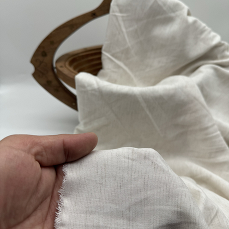 Naturel Renk Cisjon Keten Kumaşı