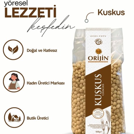 KÖY KUSKSUS İRİ TANELİ(1 NUMARA) 500 GR