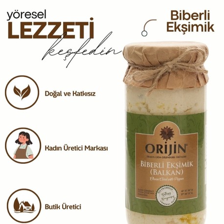 Balkan Biberli Ekşimik 220 gr - Cheese Curd with Pepper 