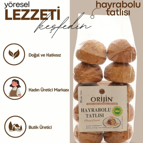 Hayrabolu Tatlısı (10 ADET BÜYÜK BOY 190 GR)