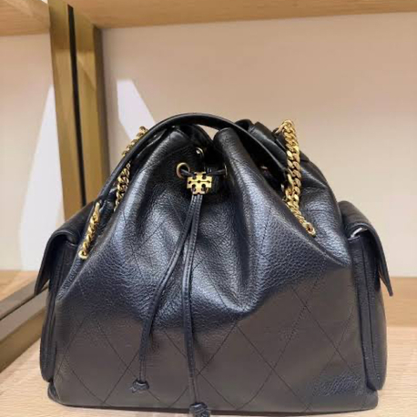 TORY BURCH  Charlie quilted drawstring bucket bag