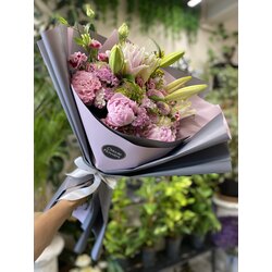 Deluxe Carla Lila Pembe Buket
