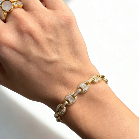 Rovelle Link Bileklik | VIP Seri | 14K Gold Kaplama