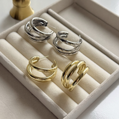 Trio Hoop Küpe | VIP Seri 