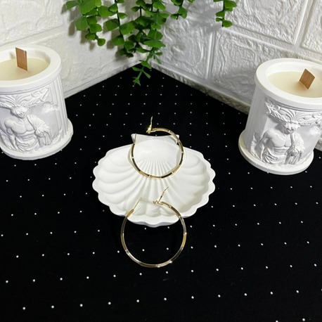 Çelik Altıgen Gold Küpe