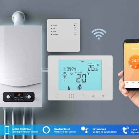 AS-882K Akıllı Wi-Fi Taşınabilir Kombi Kontrol Termostatı