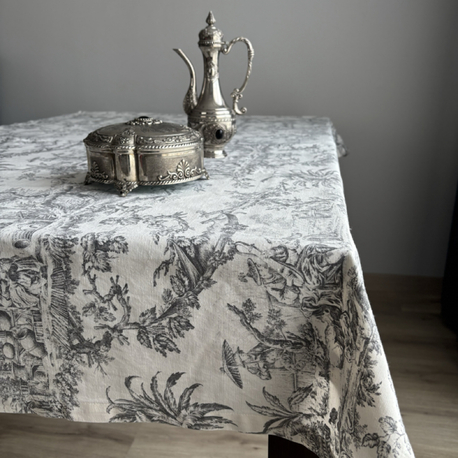 Toile Nature – Siyah Masa Örtüsü