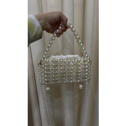 Gül İnci Boncuklu El Çantası