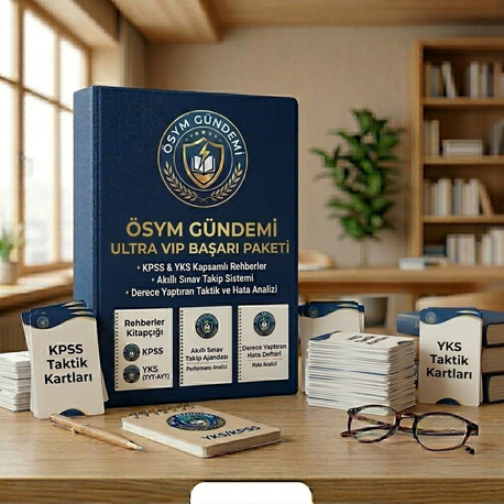  ÖSYM Gündemi ULTRA VIP Başarı Paketi (YKS + KPSS + Ajanda + Hata Defteri)