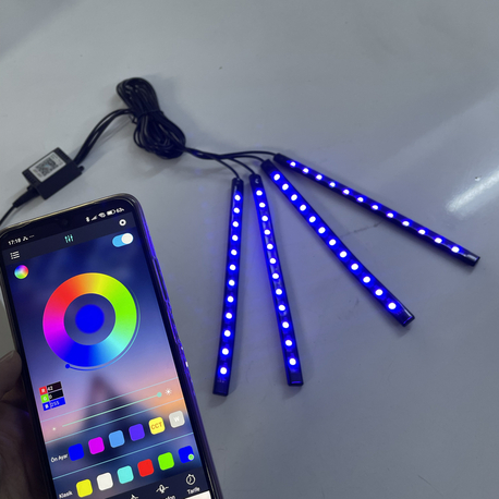 Rgb telefondan kontrollü ayak altı aydınlatma led 