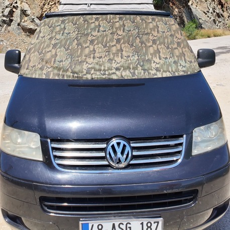 Volkswagen T5-T6 Oto Cam Güneşliği Premium Isı Yalıtımlı Askeri Kamuflaj