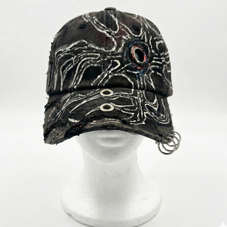 Custom hand-drawn cap.