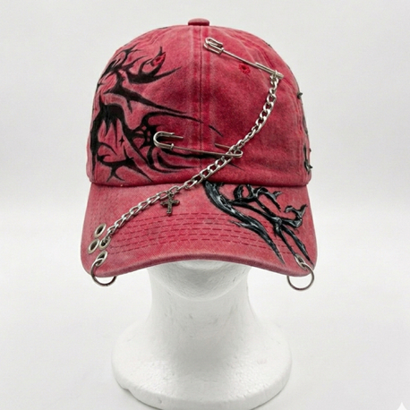 Custom pink cap. Chain edition.
