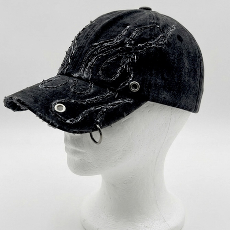 Custom Black Flame Cap 