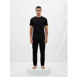 L. Benjamins Basic  T-Shirt - Siyah