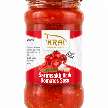 ️ OYA NATURALS Sarımsaklı Acılı Domates Sos 385g