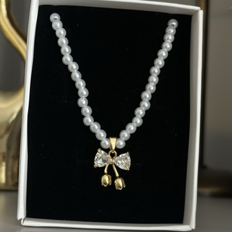 Gold Kurdele Kolye 