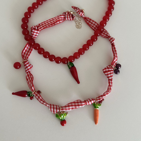 Marka Murano Biber Charmlı 2’li Kolye