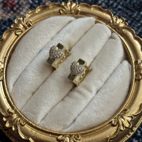 Mini Gold Kalp Küpe