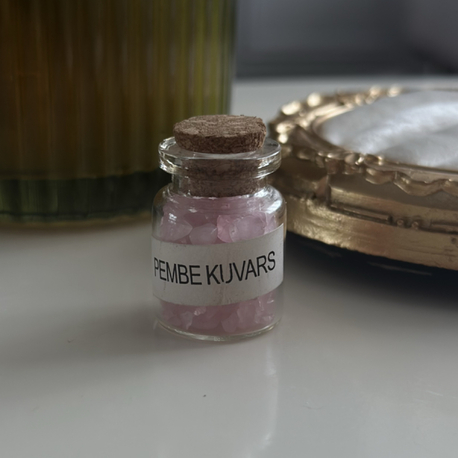 Mini Doğal Taş / Pembe Kuvars