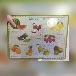 AHŞAP EĞİTİCİ OYUNCAK MEYVELER YAP-BOZ