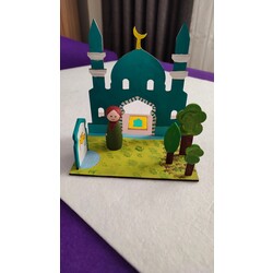 AHŞAP CAMİ MODELİ BOYAMA 1 PAG BEBEKLİ