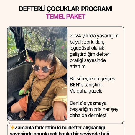 Defterli Çocuklar Programı – Temel Paket