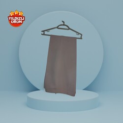 Bessini Marka 42 Beden Krep Açık Lila kemerli krep pantolon