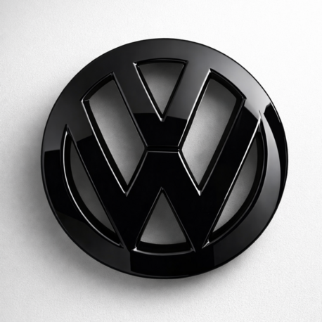 VW Golf MK6 Ön Amblem | ABS 3D Baskı | Piyano Siyahı | UV Şeffaf Kaplama