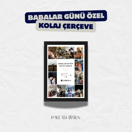 Babalar Günü Özel Kolaj Çerçeve (21x30)