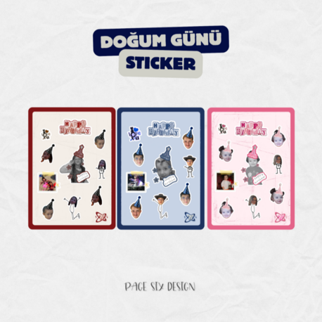 Kişiye Özel Doğum Günü Sticker 