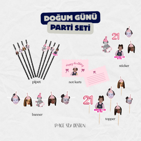 Doğum Günü Parti Seti - Pembe 