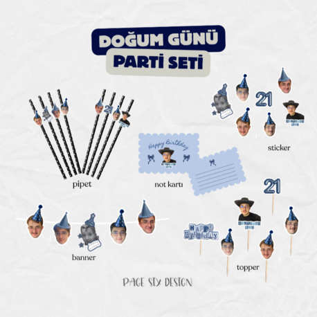 Doğum Günü Parti Seti - Mavi
