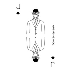 THE SON OF MAN ♠️ RENE MAGRITTE / THE PAINTER'S GAME PLAYING CARD SERIES