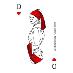 GIRL WITH A PEARL EARING ❤️ JOHANNES VERMEER / THE PAINTER'S GAME PLAYING CARD SERIES