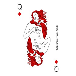 THE BIRD OF VENUS ♦️ SANDRO BOTTICELLI / THE PAINTER'S GAME PLAYING CARD SERIES