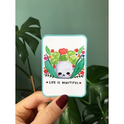 Life Is Beautiful Art Print Sticker