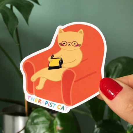 Therapist Cat Sticker