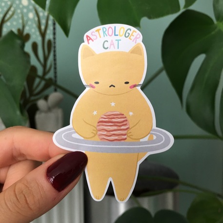 Astrologer Cat Sticker