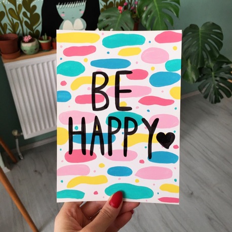 Be Happy Art Print