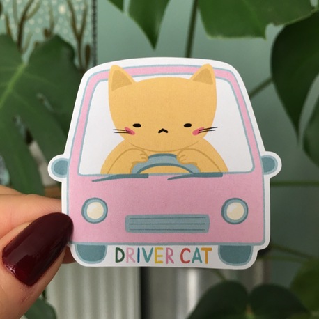 Driver Cat Sticker