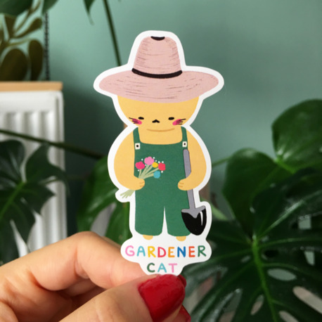 Gardener Cat Sticker