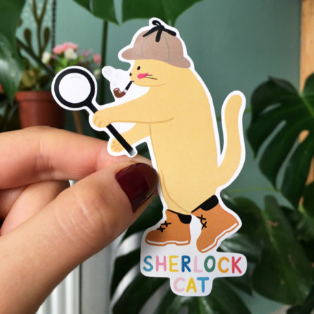 Sherlock Cat Sticker