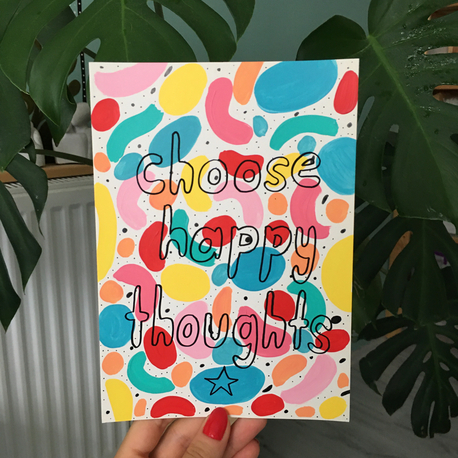 Choose Happy Thoughts Art Print